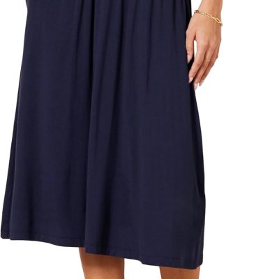 Women's Jersey Pull On Midi Length Skirt