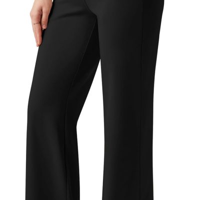 Women Wide Leg Dress Pants High Waisted Stretch Work Pants Office Business Casual Slacks Pockets Petite/Regular/Tall
